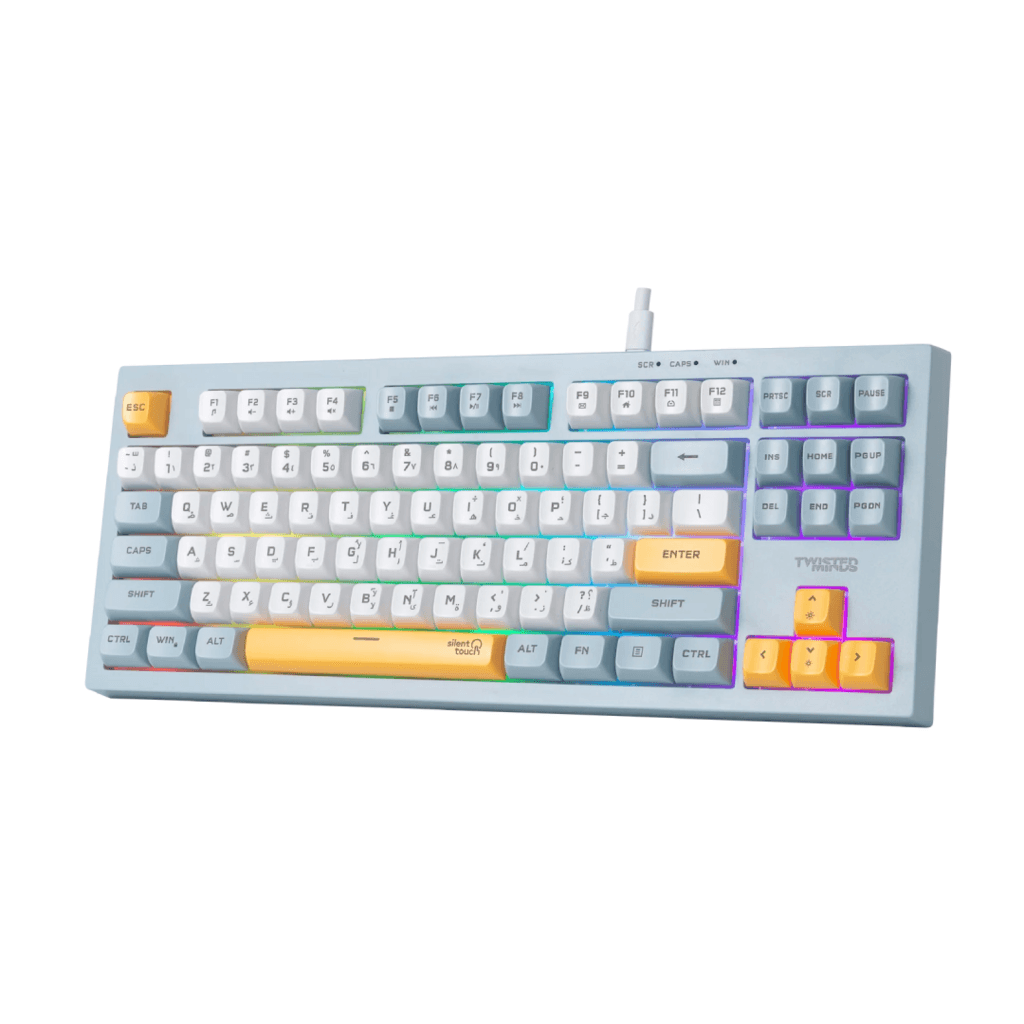 Twisted Minds TM-MK75-W Spectrum Series Wired English/Arabic Keyboard (80% Compact) 3