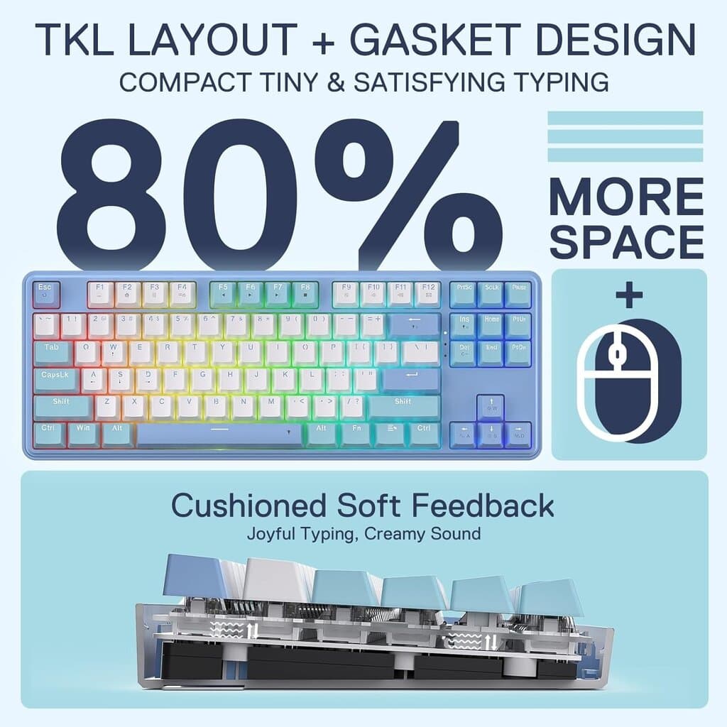 Redragon STAR BLADE TKL K707-RGB 80% Wired Mechanical Gaming Keyboard 3