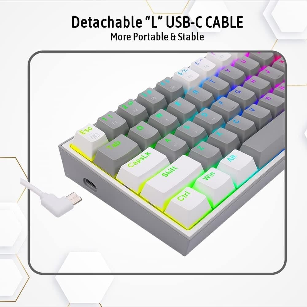 Redragon Fizz RGB 60% Wired Mechanical Gaming Keyboard – Arabic Layout 6