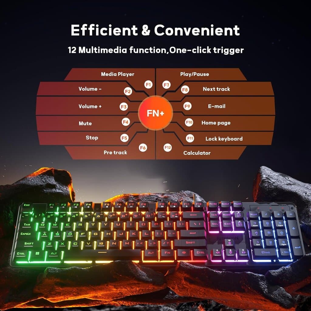 Redragon K521 RGB Wired Membrane Gaming Keyboard – Black 4