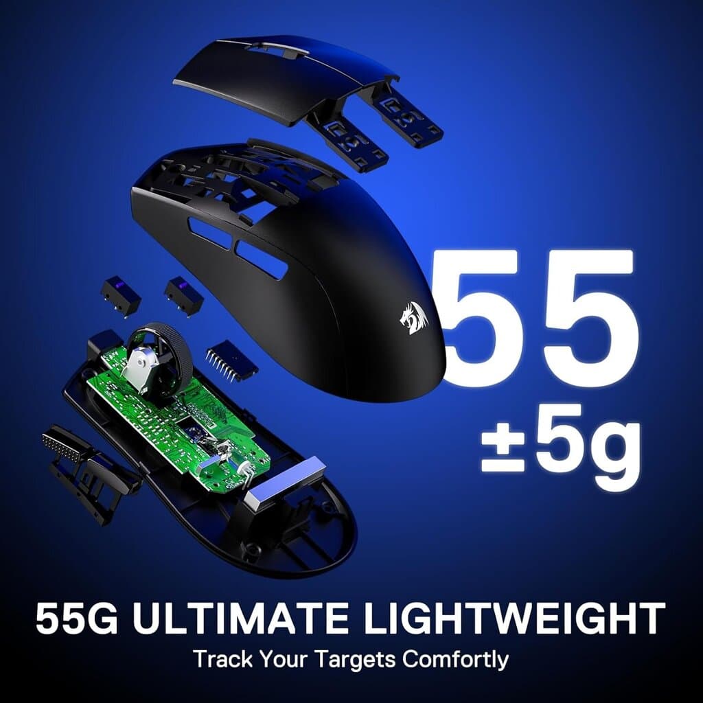 Redragon M918-Pro K1NG Max 3-Mode Wireless Gaming Mouse – Black 3