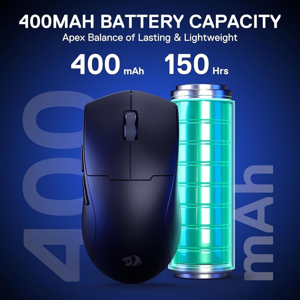 Redragon M918-Pro K1NG Max 3-Mode Wireless Gaming Mouse – Black 6