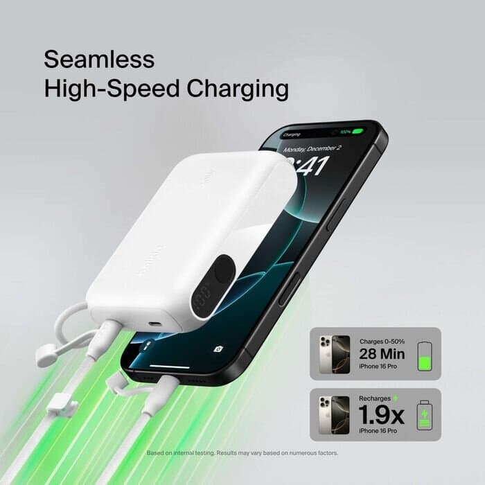 Belkin BoostCharge 10000mAh Power Bank with 20W Charging – White 7