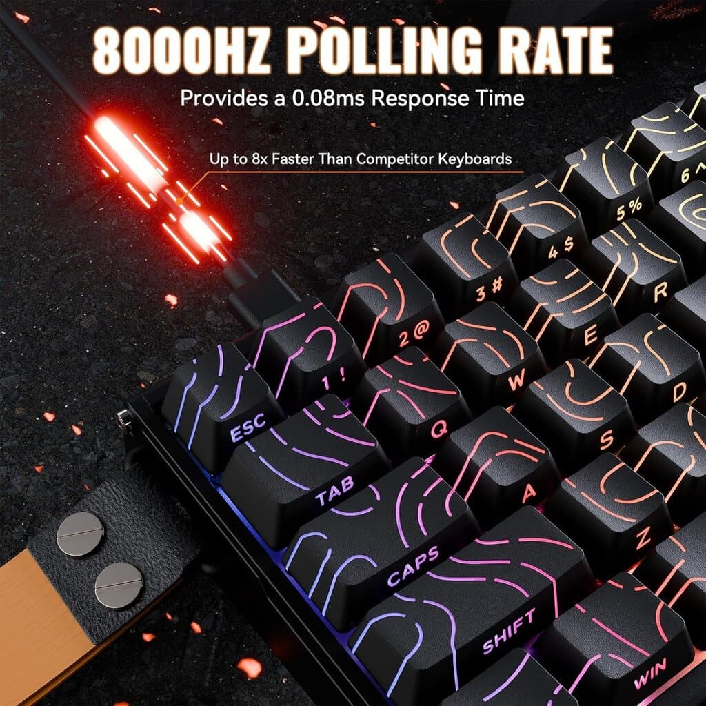 Attack Shark X68MAX HE Magnetic Aluminum Keyboard 60% Wired - Black Contour 3