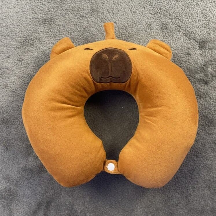 Cute Capybara Cotton Plush Cartoon Animal Neck Rest Pillow 1