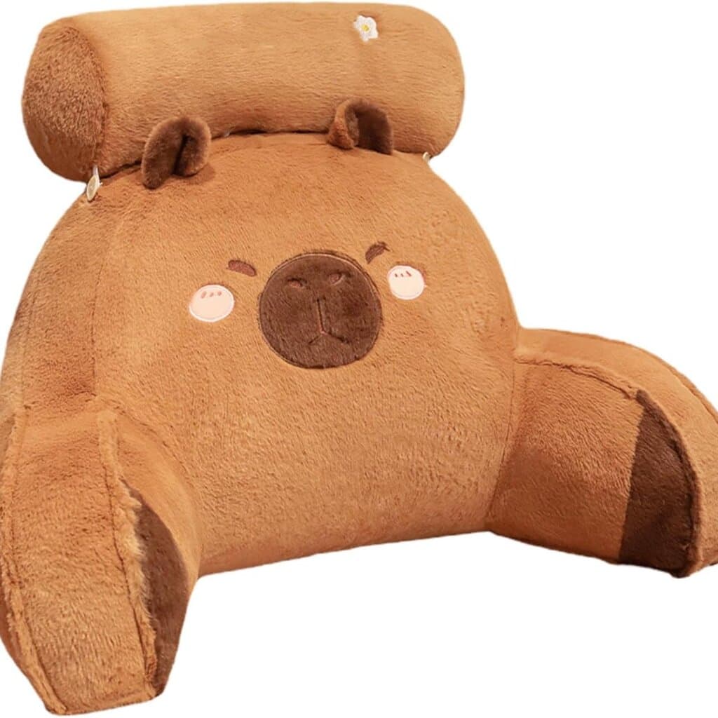 Capybara Plush Reading Pillow With Back & Neck Support (60x40cm) 1