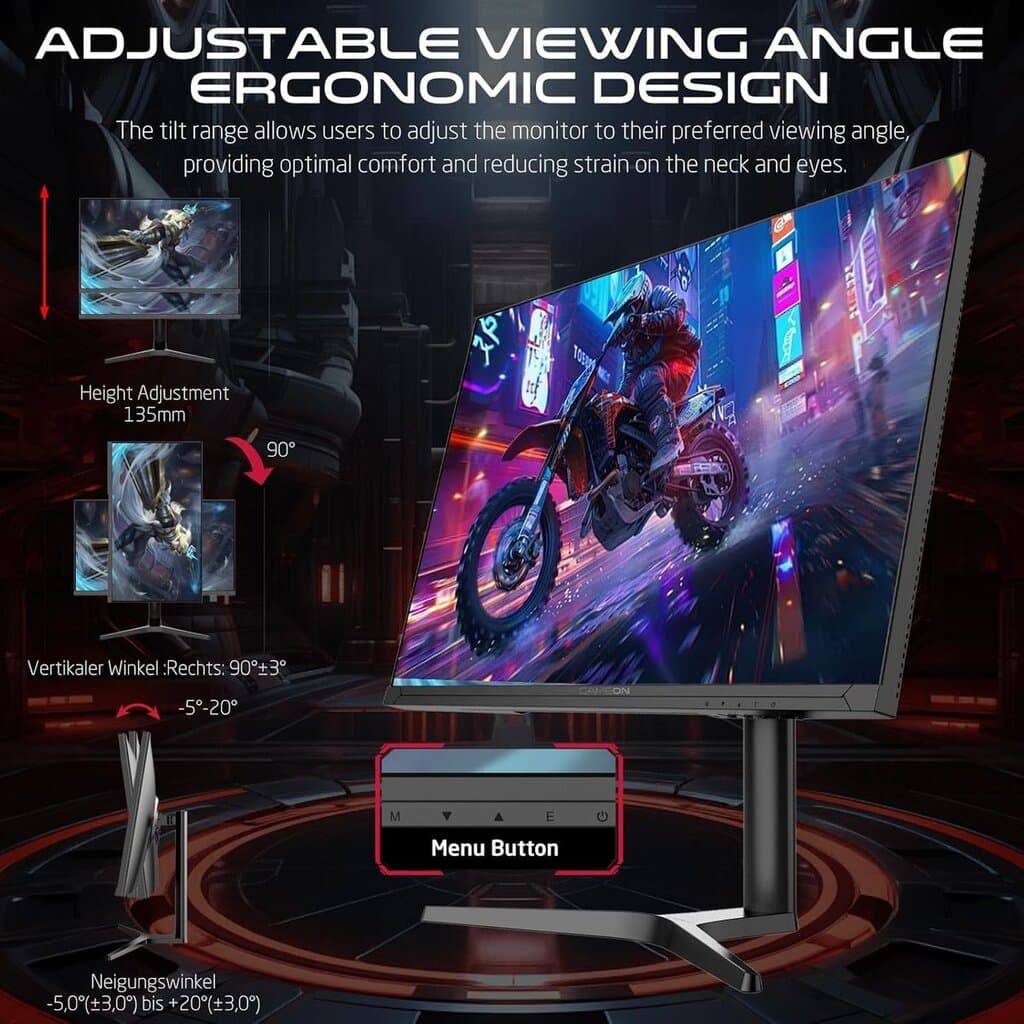 GameOn Titan Pro X Series 27" FHD Gaming Monitor, 540Hz, 0.5ms 6
