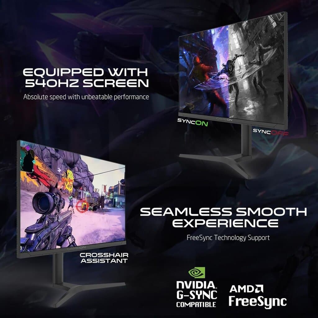 GameOn Titan Pro X Series 27" FHD Gaming Monitor, 540Hz, 0.5ms 2