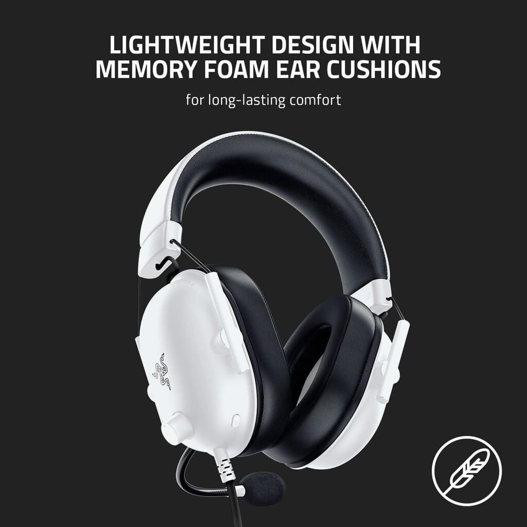 Razer BlackShark V2 X Multiplatform Wired Headset (White) 5