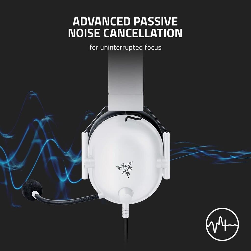 Razer BlackShark V2 X Multiplatform Wired Headset (White) 4