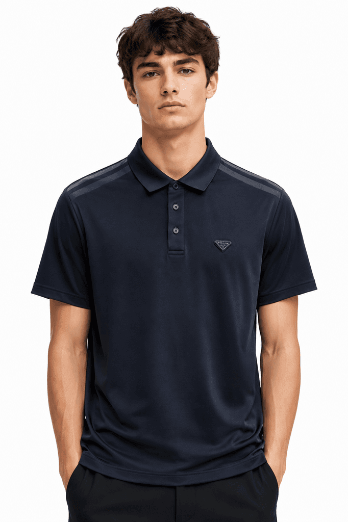 Prada Men's Master Quality Cotton T-Shirt - Navy Blue (XL) 1