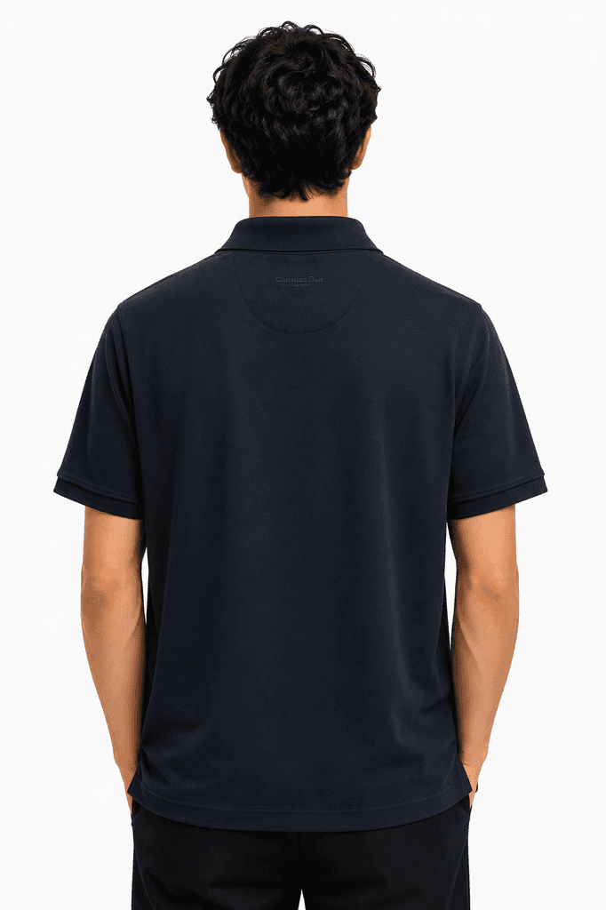 Dior Men's Premium Cotton T-Shirt - Navy Blue (XL) - Luxury Master Quality Essential 2