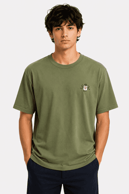 Loro Piana Men's Master Quality Cotton T-Shirt - Green (XL) — photo 1