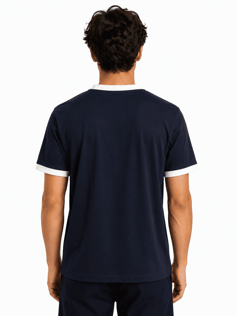 Loro Piana Premium Men's Cotton T-Shirt - Navy Blue (XL) 2