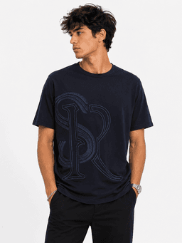 تي شيرت GloGlo Bogner الرجالي القطني المتميز - أزرق كحلي (XL) — photo 1