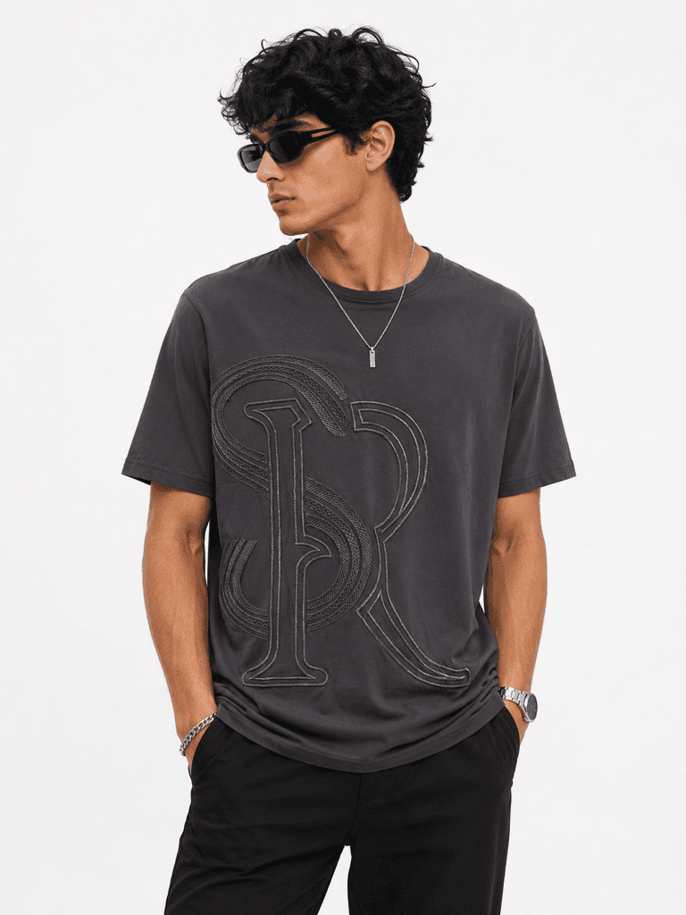 GloGlo Bogner Men's Premium Cotton T-Shirt - Dark Gray (XL) 1