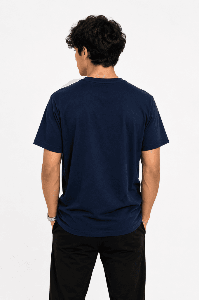 GloGlo Bogner Premium Men's Cotton T-Shirt - Navy Blue (XL) 2