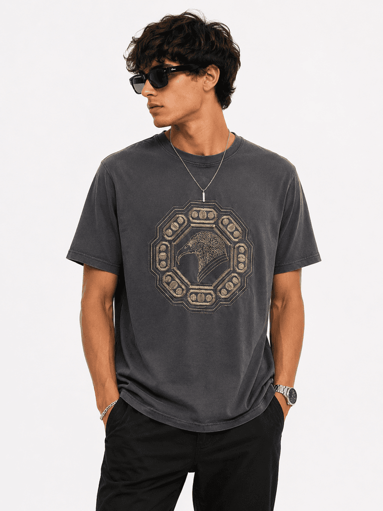 GloGlo Bogner Premium Men's Cotton T-Shirt - Dark Gray (XL) 1