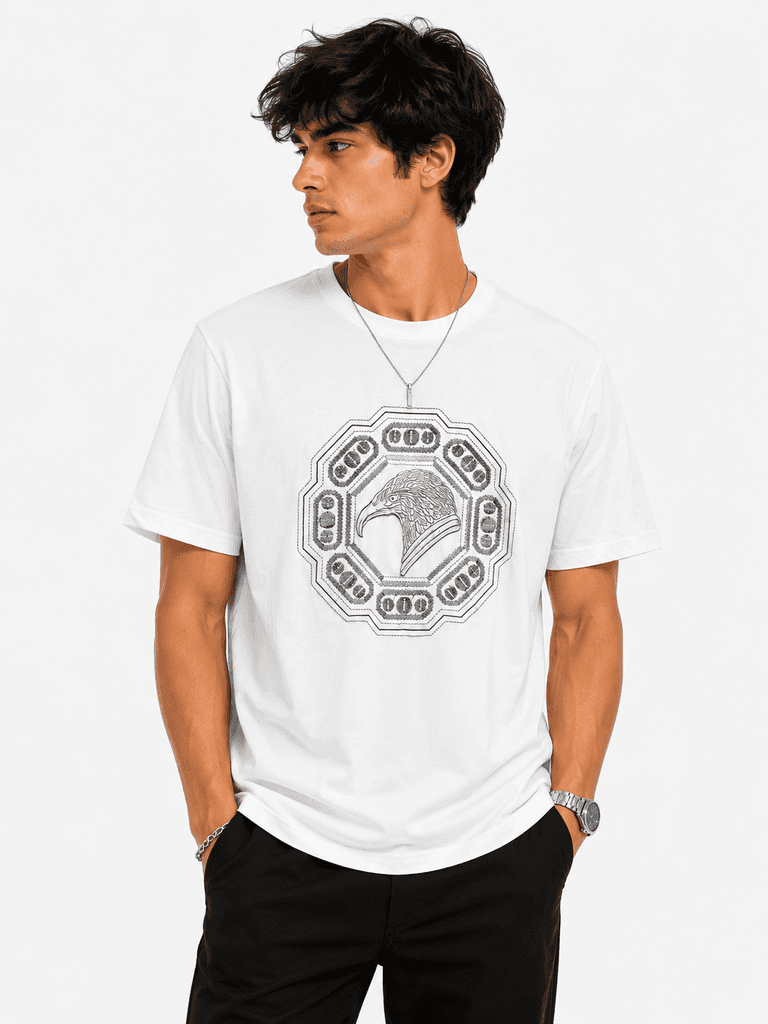 GloGlo Bogner Premium Men's Cotton T-Shirt - White (XL) 1