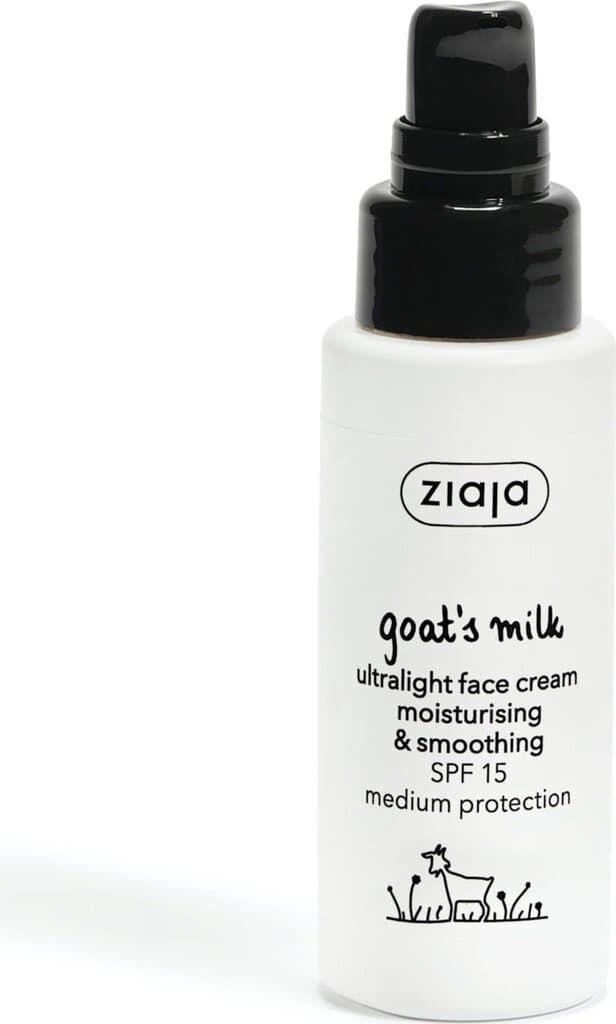 Ziaja Goat's Milk Ultralight Face Cream Moisturising & Smoothing Spf15 (50ml) 1