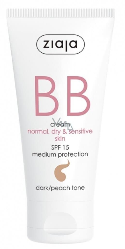 Ziaja Bb Cream Normal, Dry, Sensitive Skin Dark/Peach Tone Spf15 (50ml) 1
