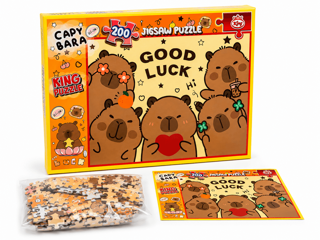 High-Quality Capybara Jigsaw Puzzle - 200 Piece Vibrant Animal Art Set 1