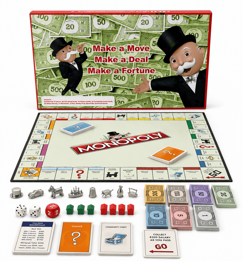 Monopoly Classic Board Game: Fast-Dealing Property Trading Fun for Ages 8+ 1