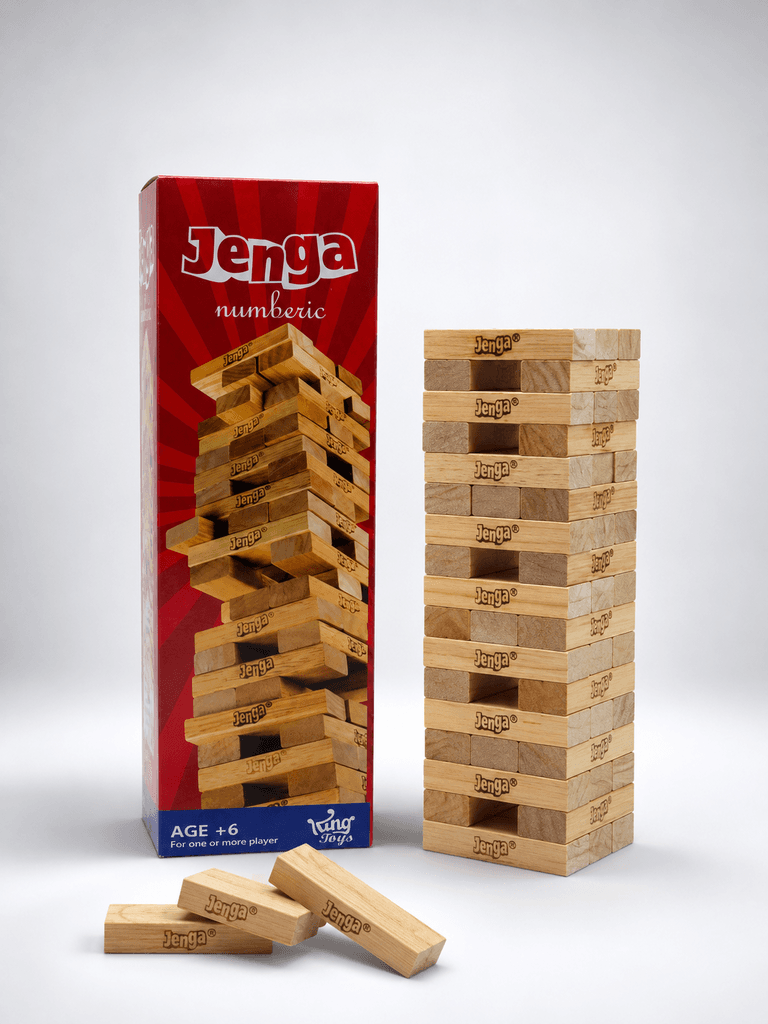 Classic Jenga Wood Block Stacking Game 1