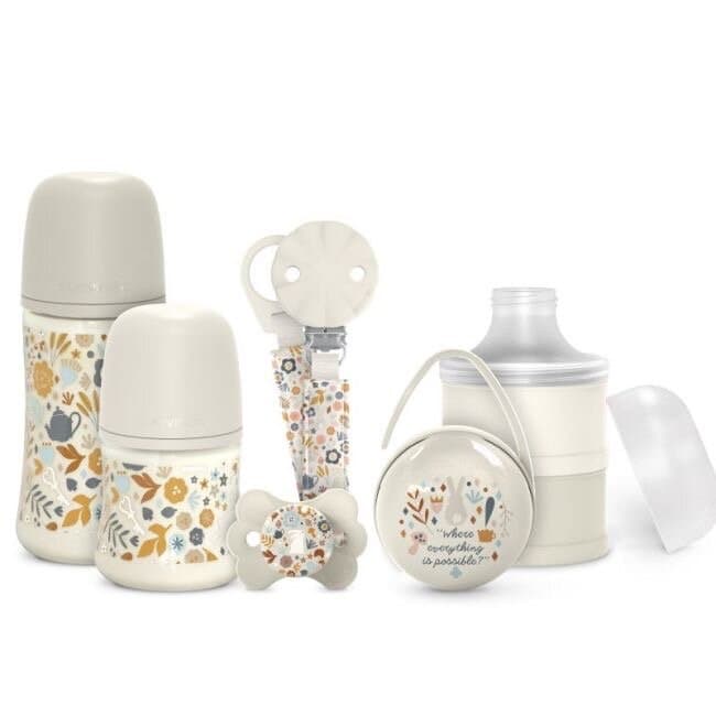 Suavinex Wonderland Welcome Set - Newborn Feeding Kit with SX Pro Teats, Beige 1