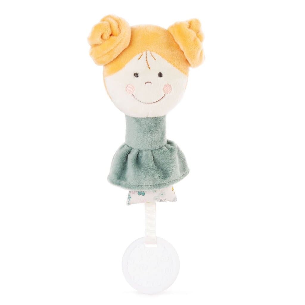 Tedsy Green Teething Rattle - Soft Plush Sensory Toy for Babies 0-10 Months 1