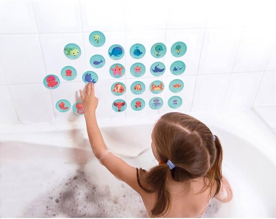 Janod Baby Animals Bath Floating Memory Game - Multicolor 6