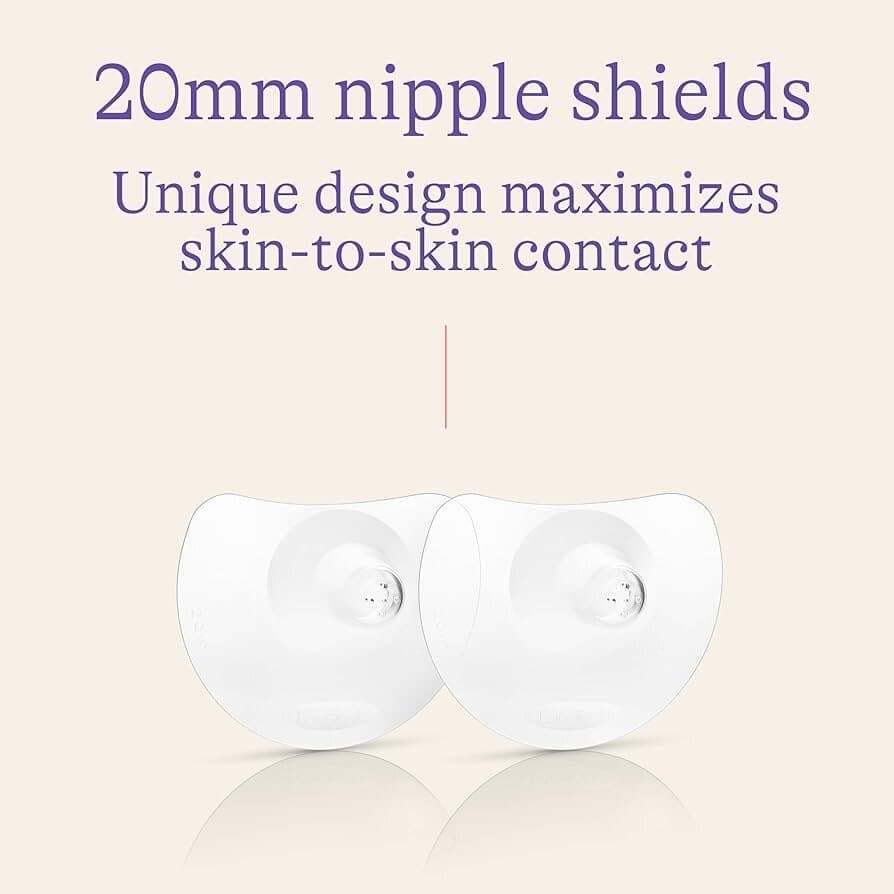 Lansinoh 20mm Ultra-Thin Soft Silicone Nipple Shields for Breastfeeding Support, 2 Pack - Other 2