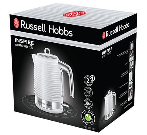 Russell Hobbs Inspire Textured Cordless Kettle - White 2