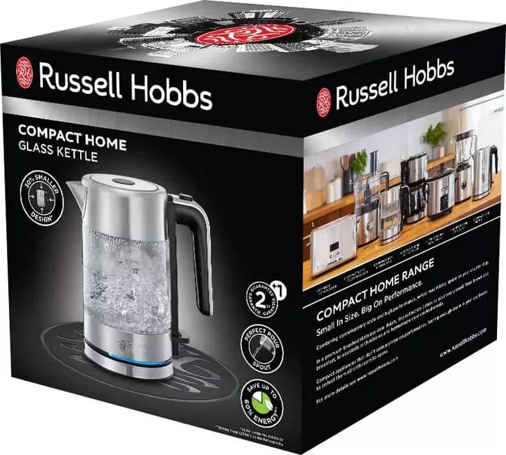 Russell Hobbs Compact Home Glass Kettle (0.8L) 2