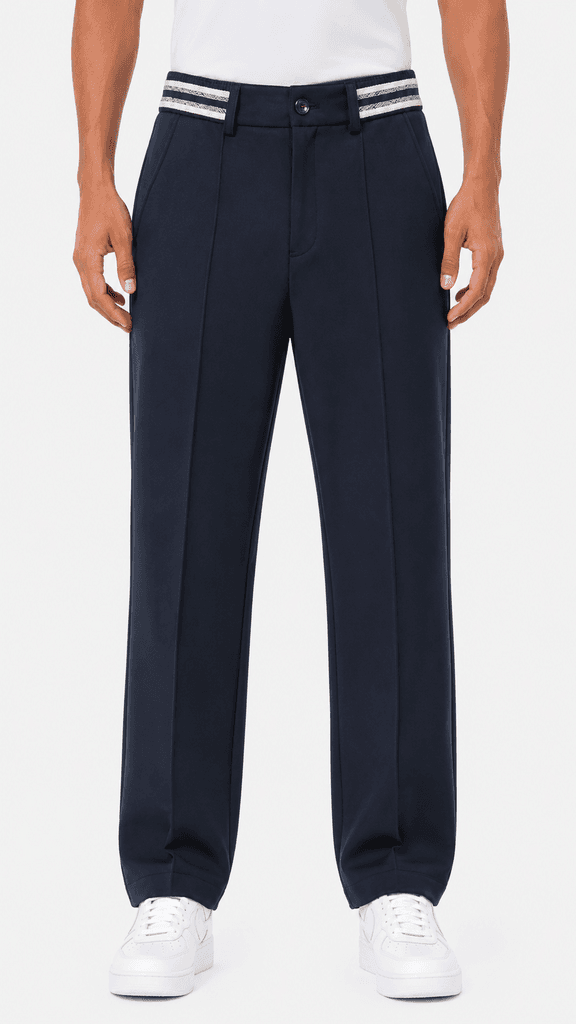 Loro Piana Master Quality Men's Premium Polyester Dress Pants - Navy Blue (Size 30) 1