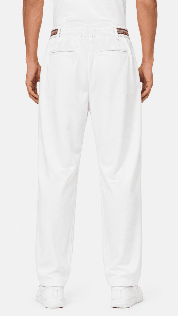 Loro Piana Master Quality Men's Premium Polyester Dress Pants - White (Size 30) 2