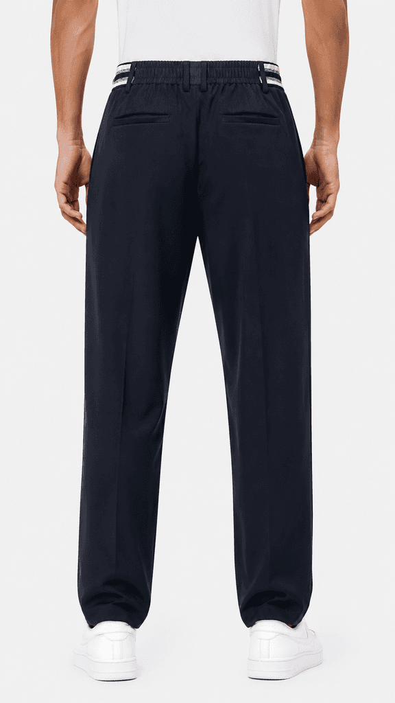 Loro Piana Master Quality Men's Premium Polyester Dress Pants - Navy Blue (Size 30) 2