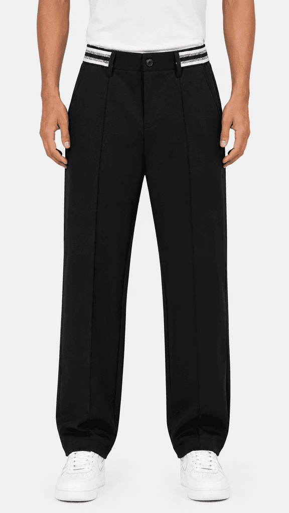 Loro Piana Master Quality Men's Premium Polyester Dress Pants - Black (Size 30) 1