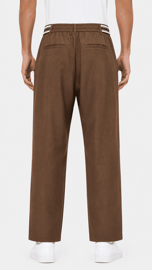 Loro Piana Master Quality Men's Premium Polyester Dress Pants - Brown (Size 30) 2