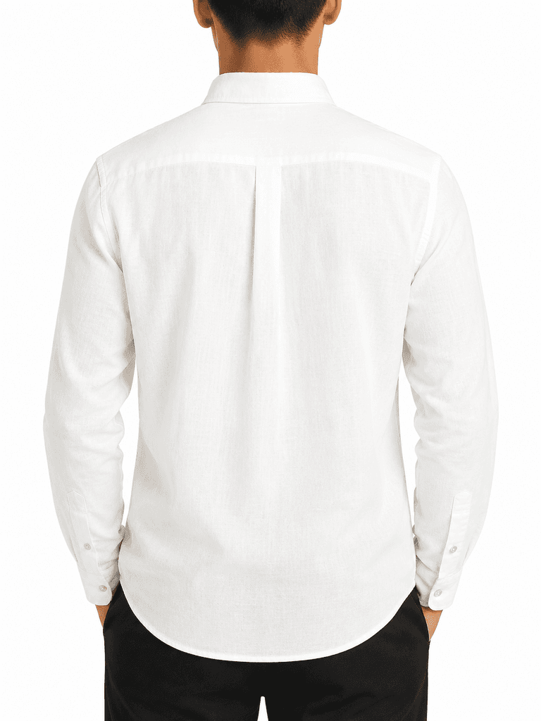 Loro Piana Master Quality Men's Crinkle Fabric Casual Shirt - White (XL) 2