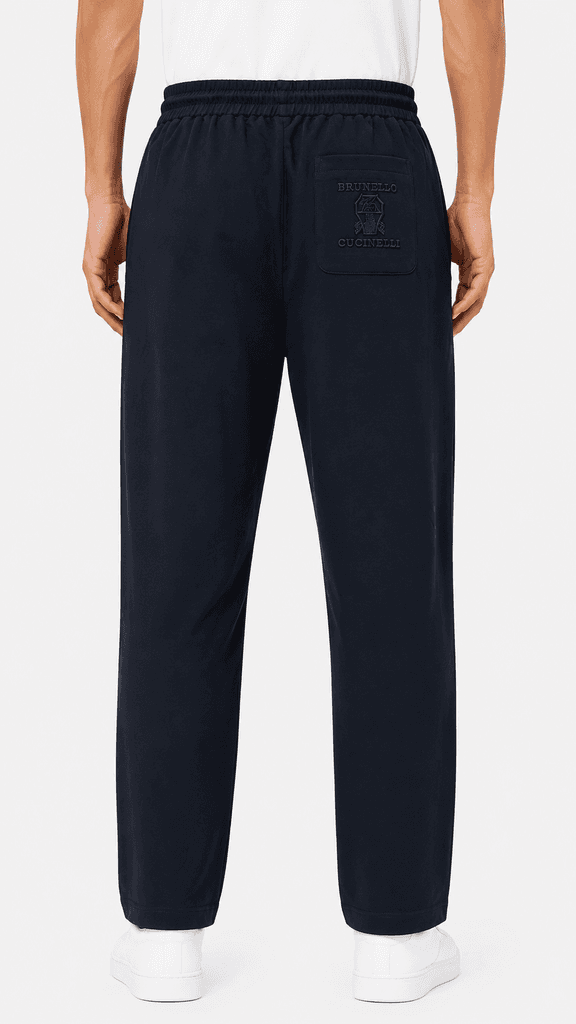 Brunello Cucinelli Men's Premium Cotton Tracksuit - Master Quality - Navy Blue (Size 36) 2