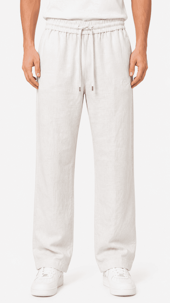 Loro Piana Master Quality Men's Crinkle Tracksuit - Off White / Size 36 1