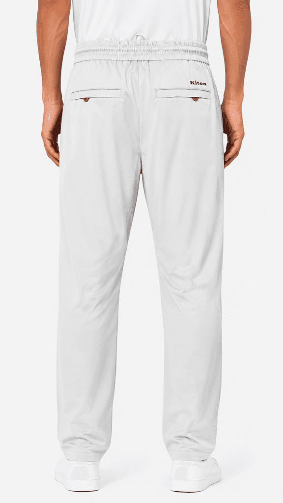 Kiton Master Quality Men's Cotton Tracksuit - Light Gray / Size 36 2