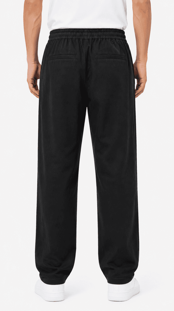 Premium A/X Men's Crinkle Fabric Tracksuit - Black (Size 36) 2