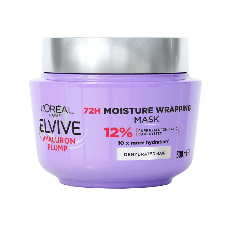L'Oreal Paris Elvive Hyaluron Plump 72H Moisture Sealing Mask for Dehydrated Hair, 300ml 1