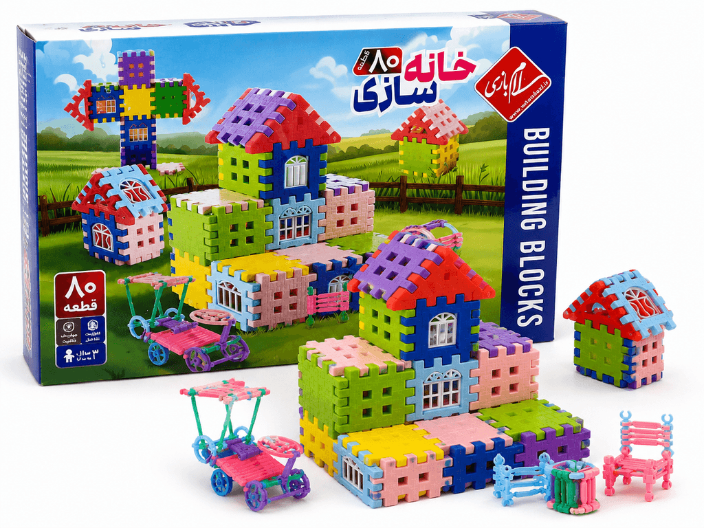 80-Piece Educational Building Blocks Set for Toddlers Ages 3+ 1