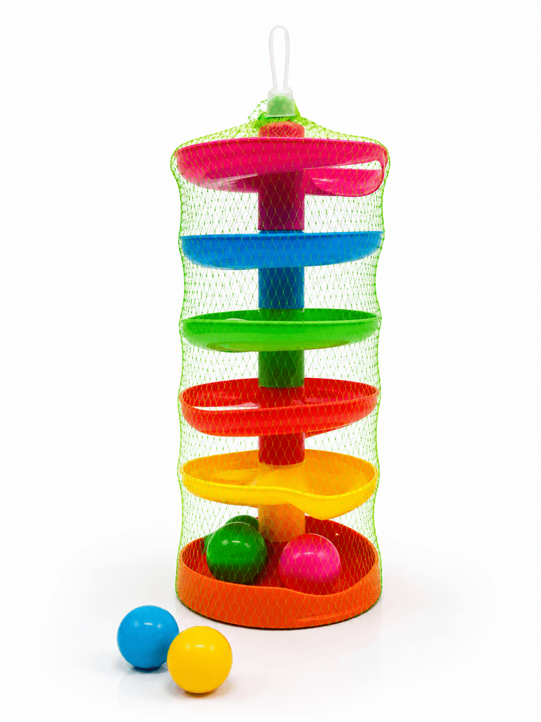 Vibrant Ball Drop Tower Toy - Educational Activity Set for Toddlers 1