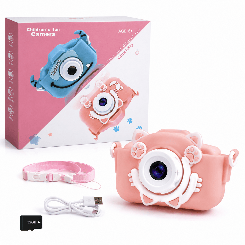 Cute Kitty Kids Selfie Camera - Fun Cartoon Toy Camera for Toddlers 1
