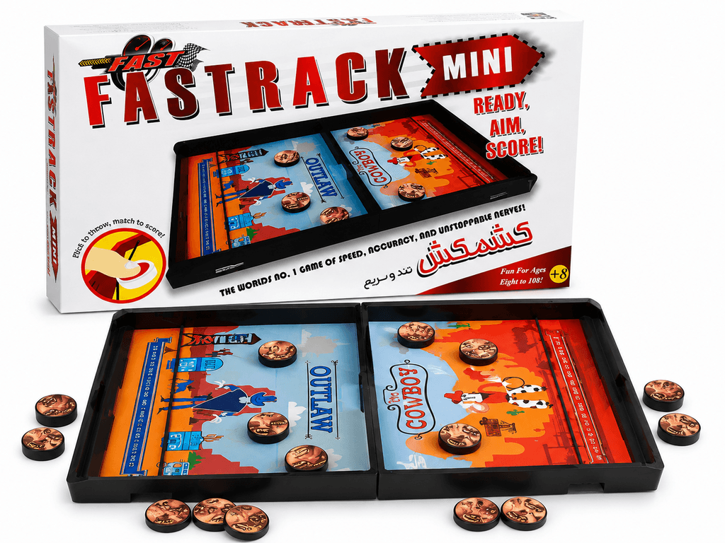 Fastrack Mini Fast-Paced Disc Shooting Tabletop Board Game 1