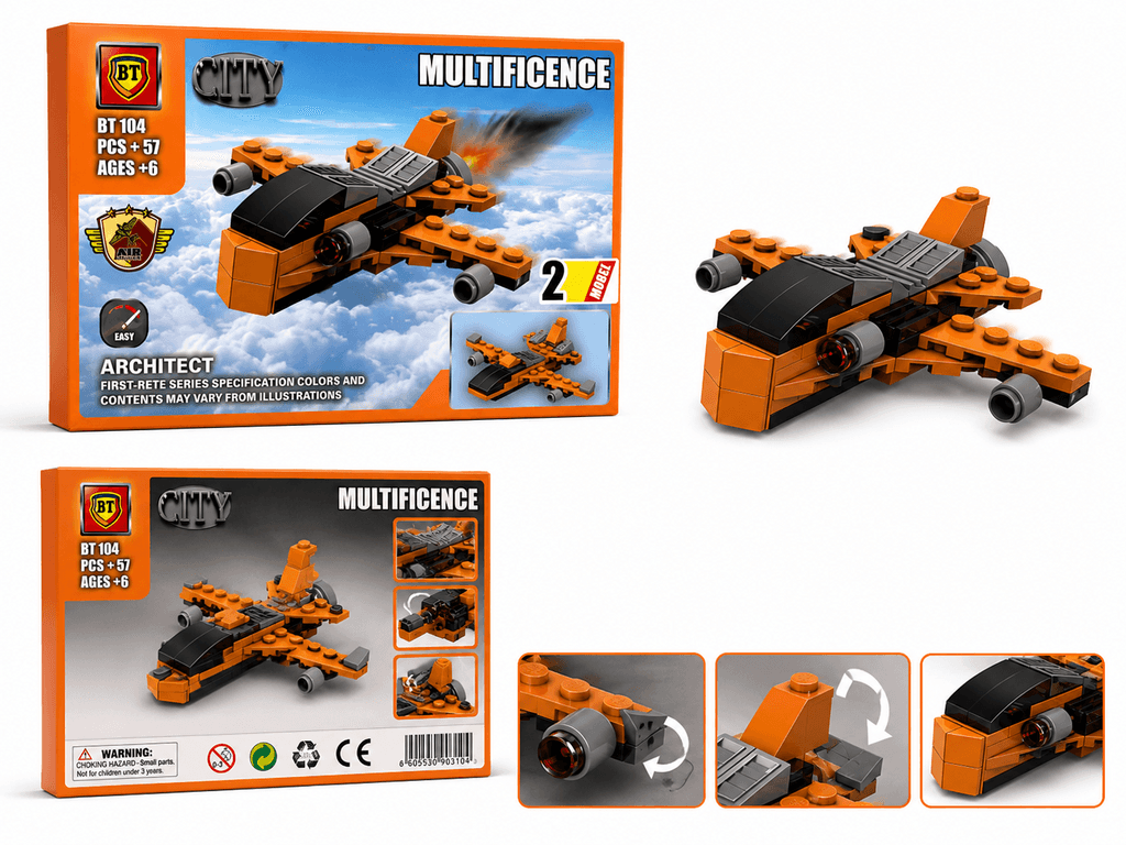 BT Multificence 57+ Piece Creative Building Block Toy Set for Kids Age 6+ 1
